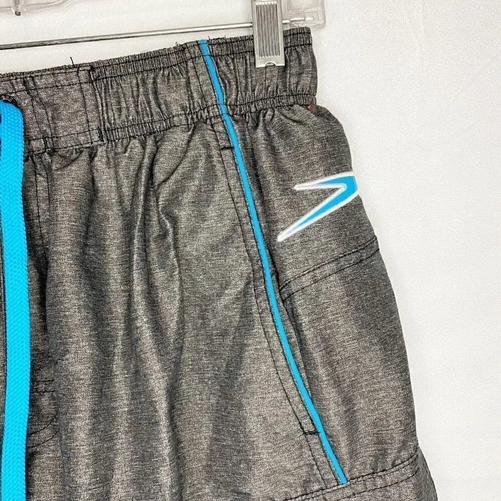 Speedo Men's Gray Aqua Board Shorts Mesh Brief Swim Trunks ~ Size Small NWOT